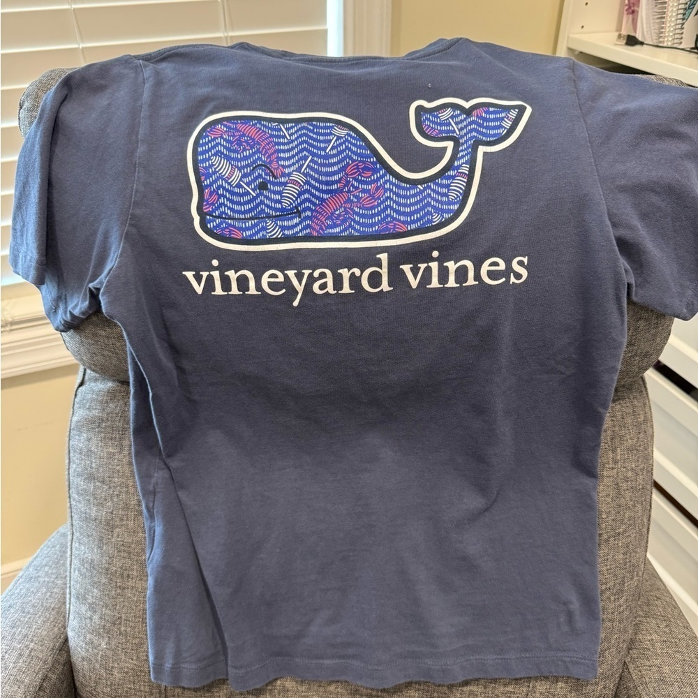 Vineyard Vines Kids Navy Whale Tee
